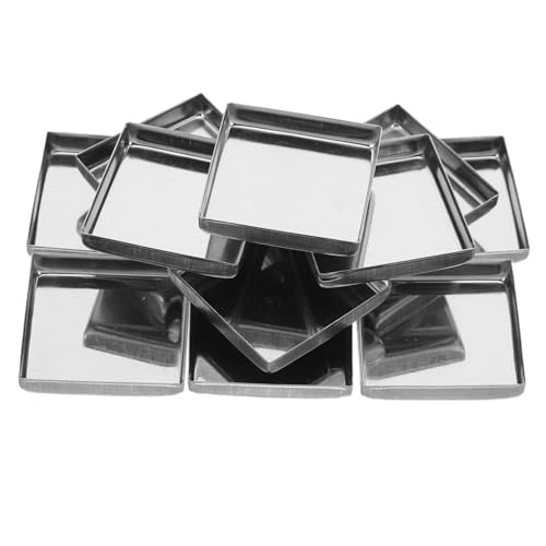 IWOWHERO 20 Stück Quadratische Metall Makeup Palette Pans Leere Refillschalen für Lidschatten DIY Kosmetik Mischen und Organisieren Nachfüllbare Schminkpalette Zubehör von IWOWHERO