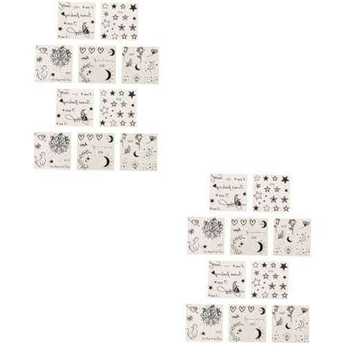 IWOWHERO 20 Stück Schweißfeste Temporäre Aufkleber Temporäre Tattoos Schweißfeste Aufkleber Körperaufkleber Aufkleber Für Erwachsene Ärmelaufkleber Aufkleber Tätowierungen von IWOWHERO