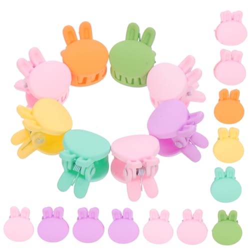 IWOWHERO 20 Stück Teiliges Bunte Mini Haarklammern für Junge Mädchen und Mädchen Süße Hasenform Fester Griff Runde Kanten für Feines Haar Haarschmuck Geschenkset für Alltag und Besondere von IWOWHERO