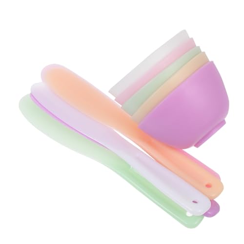 IWOWHERO 20 Stück Teiliges Flexible Silikon maskenschalen für Gesichtsmaske Wiederverwendbar Langlebig Transparentes Design Vielseitig für DIY Beauty Salon und Haarpflege Zufällige Farbe von IWOWHERO