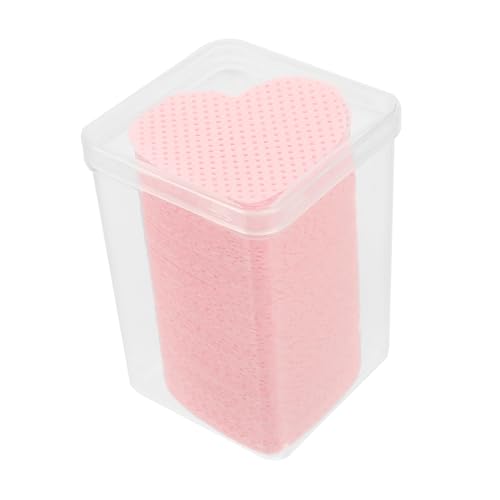 IWOWHERO 200 Blatt Fusselfreie Nageltücher Nagellackentferner Pads Praktische Make up Tücher Für Nagelkunst Für Zuhause Und Salongebrauch Rosa Herzform von IWOWHERO