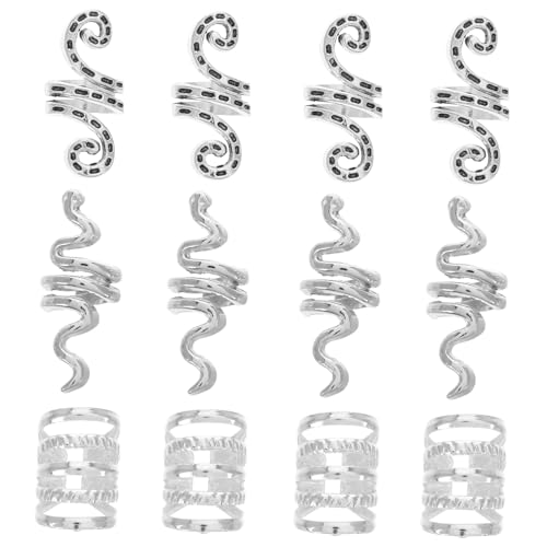 IWOWHERO 20stücke Teiliges Set Aus Vintage Spiral Dreadlock Haarschmuck Aus Metall Dekorative Ringe Für Zöpfe Dreadlocks Und Haaraccessoires Für Mit Eleganten Hohlen Details von IWOWHERO