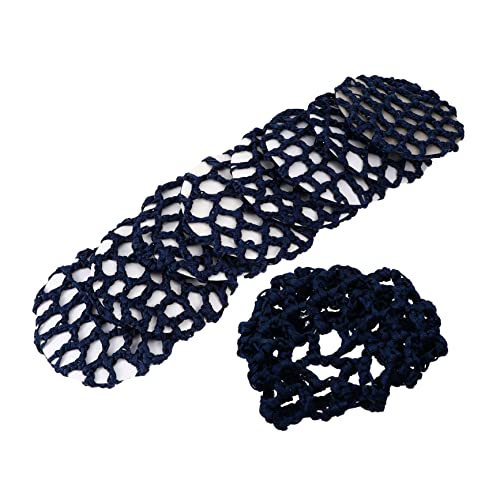 IWOWHERO 24 Stk Haarschmuck aus elastischem Mesh haarnetze hair net Verstellbares Haarnetz Langlebiges Haarnetz Haarkämme Haargummis Dutt-Haarnetz frauen schal elastisches Netz Blue von IWOWHERO