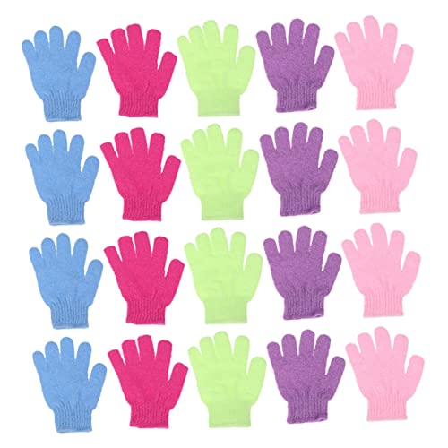 IWOWHERO -teiliges Bade-schrubb-handschuh-set für Männer Peeling-hauthandschuh Schrubber-werkzeug Luffa für Die Dusche Peeling-schrubber-handschuh-set für Männer Zufällige Farbe von IWOWHERO