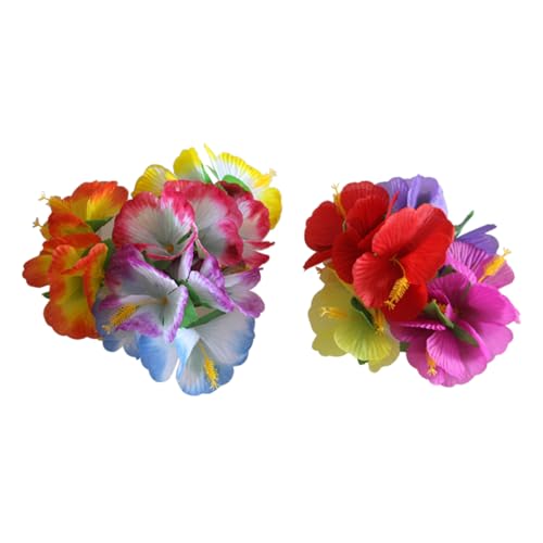 IWOWHERO 24St Braut-Hochzeits-Haarspange hawaii flower hair clips hawaiian flower hair clip Haar Klammern Haarnadeln Blumenkopfschmuck für Mädchen Haarspange Hibiskus Kopfbedeckung von IWOWHERO