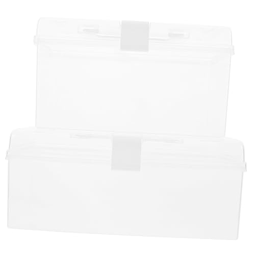 IWOWHERO 2stücke Kunststoffbox Mit Verschluss Für Aufbewahrung Transparente Multifunktionsboxen Für Medikamente Kleinigkeiten Und Organisation Zu Hause Büro von IWOWHERO
