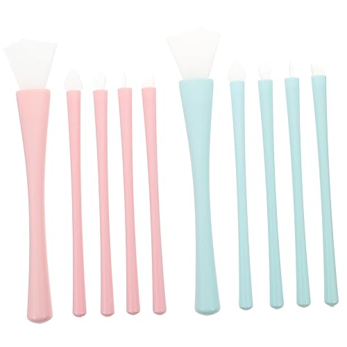 IWOWHERO 2sätze Augen-make-up-applikator Mit Silikon Make-up Pinseln Für Lidschatten Eyeliner Und Lipgloss-stab Anwendung von IWOWHERO