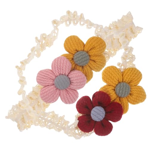 IWOWHERO Haarschmuck 2st Baby Stirnband Blumen Baby-stirnband Baby-stirnbänder Für Mädchen Haarbänder Für Kleinkinder Stirnbänder Für Neugeborene Tiara Stoff Kleine Süss Kopfbedeckung von IWOWHERO