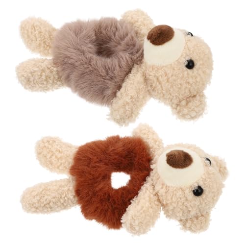 IWOWHERO 2stücke Bär Form Haaringe Haarschmuck Für Mädchen Haarseile Aus Plüsch Für Alltag Und Kostüm von IWOWHERO
