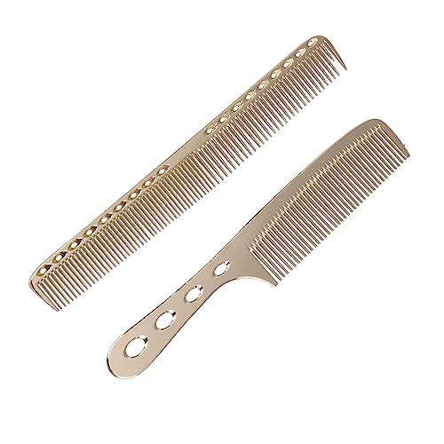 IWOWHERO 2stücke Goldener Haarkamm Mit Gabelkamm Für Männer Und Frauen Massagekamm Aus Hochwertigem Material Für Haarstyling Und Haarbehandlung Zum Gleichmäßigen Kämmen Von Haarspray IWOWHERO 2stücke Goldener Haarkamm Mit Gabelkamm Für Männer Und Frauen Massagekamm Aus Hochwertigem Material Für Haarstyling Und Haarbehandlung Zum Gleichmäßigen Kämmen Von Haarspray von IWOWHERO