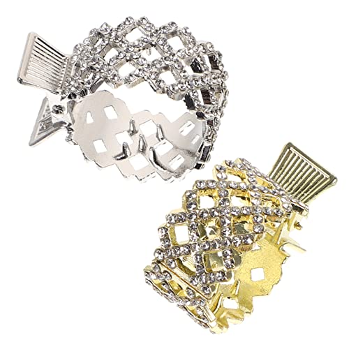 IWOWHERO 2stücke Damen Haarklammern Mit Strass Metall Haarspangen Für Dicken Und Mitteldicken Haar Elegante Haarclips Für Hochsteckfrisuren Und Alltag von IWOWHERO
