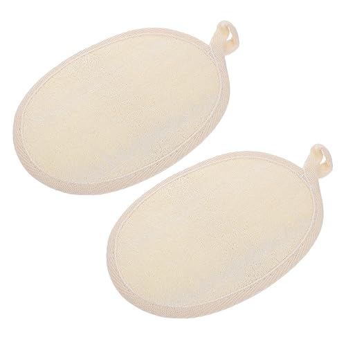 IWOWHERO 2stücke Peeling-badetuch Aus Natürlichem Luffa Schrubbtuch Als Körperreiniger Badekörperreiniger Mit Rauber Textur Zum Waschen Und Peelen Leicht Zu Reinigen Trocknen von IWOWHERO