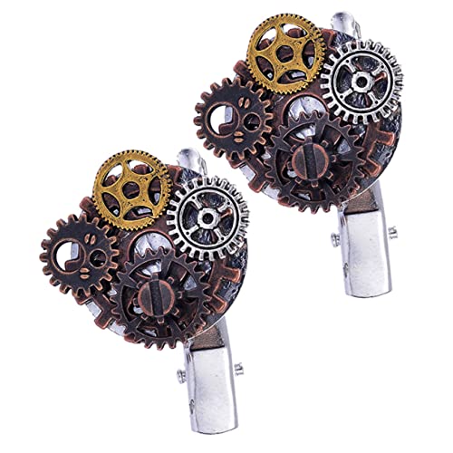 IWOWHERO 2stücke Steampunk Haarklammern Damen Vintage Haarspangen Mit Zahnrad-design Accessoires Für Gothic-stil Und Partykostüme Langlebig Aus Hochwertigem Legierungsmaterial IWOWHERO 2stücke Steampunk Haarklammern Damen Vintage Haarspangen Mit Zahnrad-design Accessoires Für Gothic-stil Und Partykostüme Langlebig Aus Hochwertigem Legierungsmaterial von IWOWHERO