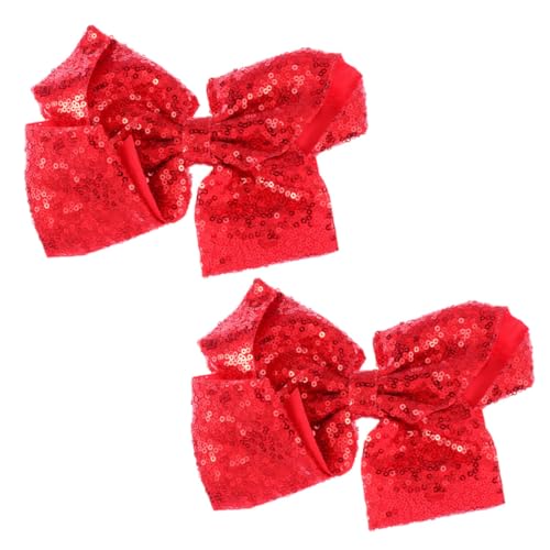 IWOWHERO 2stücke Süße Haarspangen Mit Pailletten Hübsche Schleifen Haarspangen Für Mädchen Kopfbedeckung Schmuck von IWOWHERO