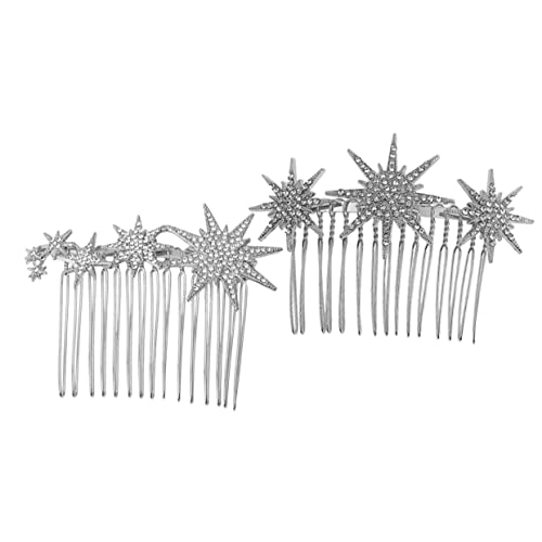 IWOWHERO 2 Stücke Strass Haarkämme Seite Kämme Für Frauen Metall Haar Clips Dekorative Steine ​​für Hochzeit/braut von IWOWHERO