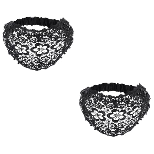 IWOWHERO 2stücke Vintage Haarschmuck Mit Kunstperlen Und Spitzen-stirnband Für Elegante Anlässe Und Tägliches Tragen Für Hochzeiten Feiern Und Fotoshootings Mit Plumeria-muster von IWOWHERO