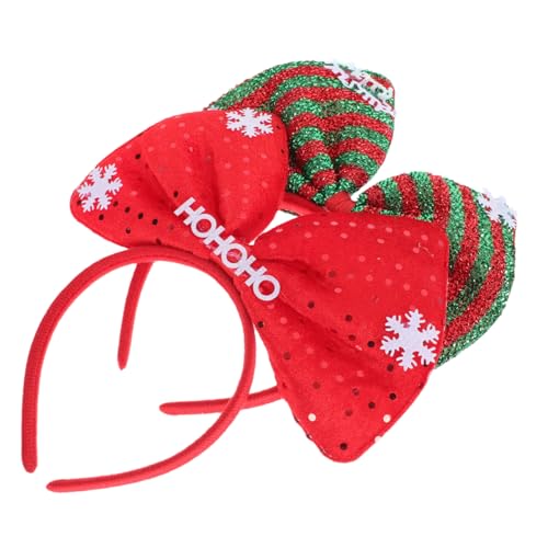 IWOWHERO 2St Stirnband Schleife Kopfbedeckung Neuheit Kopfbopper weihnachtsdeko Haarschmuck Stoffhaar Weihnachtsschleifen-Kopfschmuck Cosplay schmücken Kleidung Krawatte von IWOWHERO