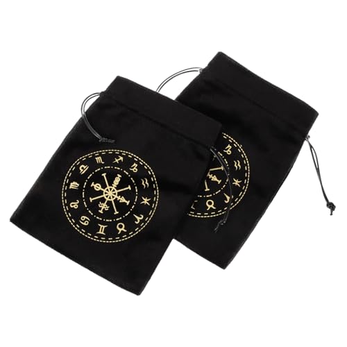 IWOWHERO 2St Tarot-Aufbewahrungstasche Aufbewahrungstasche für Kleiner dekorative Tarottasche Tarot Tasche mit Kordelzug Schmuckbeutel Geschenktüte Karte Container von IWOWHERO