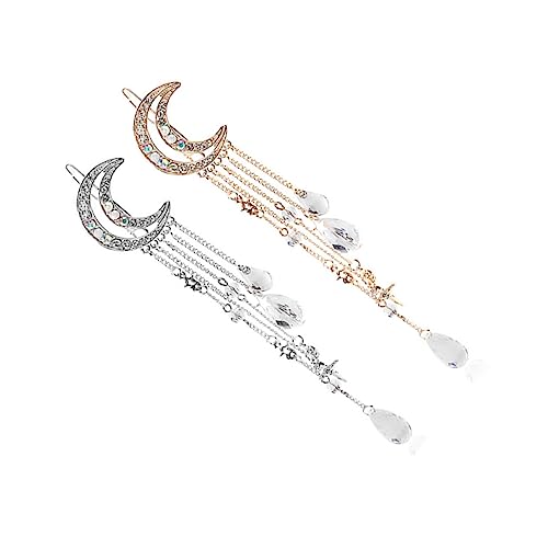 IWOWHERO 2stücke Quaste Haarnadel Haarclip Mond Haar Pin Mädchen Haar Zubehör Für Mottopartys Und Besondere Anlässe von IWOWHERO