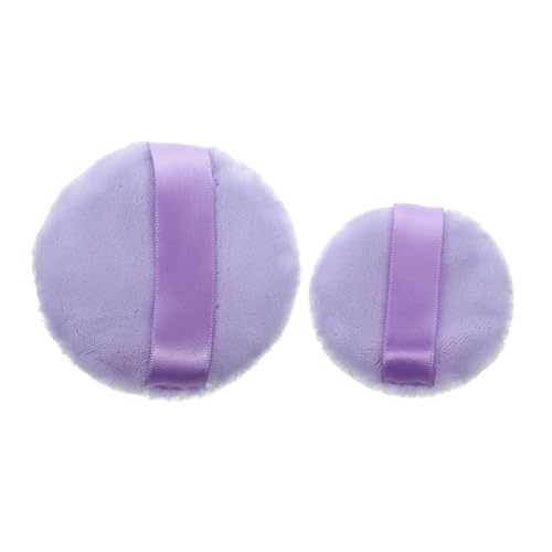 IWOWHERO 2Stücke Runde Make Up Kleine Puderquaste mit Fingerschlaufe für Concealer Foundation und Isolation für Damen von IWOWHERO