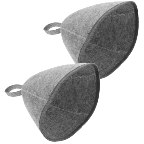 IWOWHERO 2stücke Saunahut Aus Filz Für Damen Und Herren Zum Duschen Und Baden Mit Aufhängeloch Für Einfachen Transport Und Lagerung von IWOWHERO