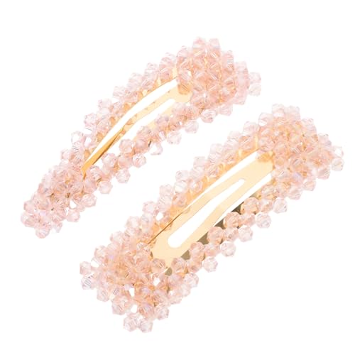 IWOWHERO 2st Kristall-haarspange Für Damen Haarspangen Für Modische Haarspange Kawaii Haarspangen Haarnadel Für Mädchen Haarschmuck Für Mädchen Fräulein Dicht Schnappschuss Metall von IWOWHERO