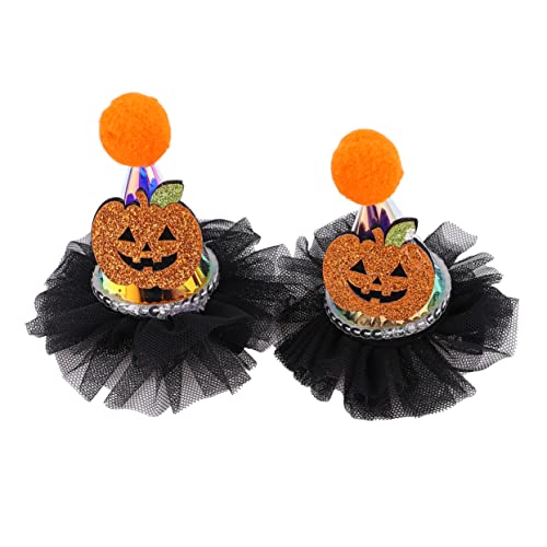 IWOWHERO 2st Haarnadel-kopfbedeckung Halloween-dekor Bobby-clip Für Halloween Lustige Haarnadel Haarspangen Partyzubehör Glitzernde Haarspangen Led-dekor Schmücken Kunstleder Mädchen von IWOWHERO