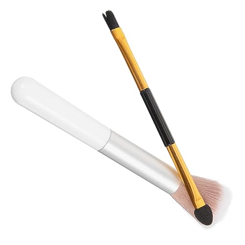IWOWHERO 2stücke Highlighter Pinsel Lidschatten Doppelseitig Kosmetische Augen Make-up Werkzeuge Für Make-up-gesicht Und von IWOWHERO
