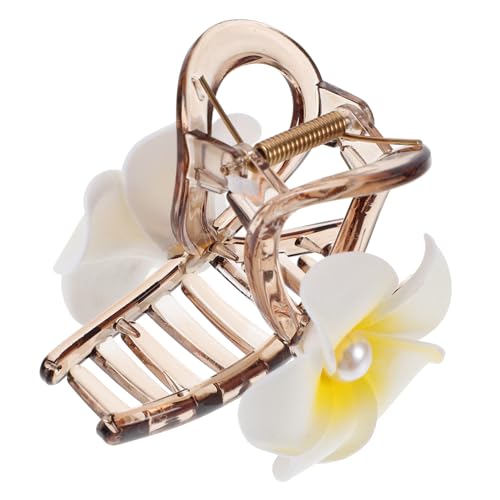 IWOWHERO 2st Plumeria-fang Krallenclip Haarschmuck Für Damen Haarklammern Für Dickes Haar Dicke Haarspangen Haarklammern Für Frauen Rutschfeste Blumen Acryl Volksbrauch Strandresort von IWOWHERO