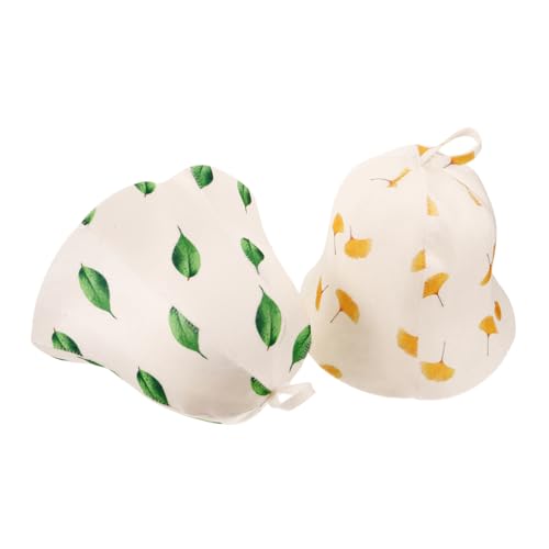 IWOWHERO 2stücke Filzmütze Für Sauna Sauna Hut Mütze Saunahut Aus Filz Mit Elastischem Band Für Damen Und Herren Wasseraufnehmende Isolierte Für Dusche Und von IWOWHERO