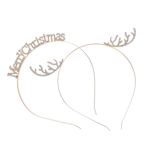 IWOWHERO 2stücke Weihnachts-stirnband Mit Schneeflocken- Funkelnde Haaraccessoires Für Für Feiertagsfeiern Und Cosplay Bequemes Tragen von IWOWHERO