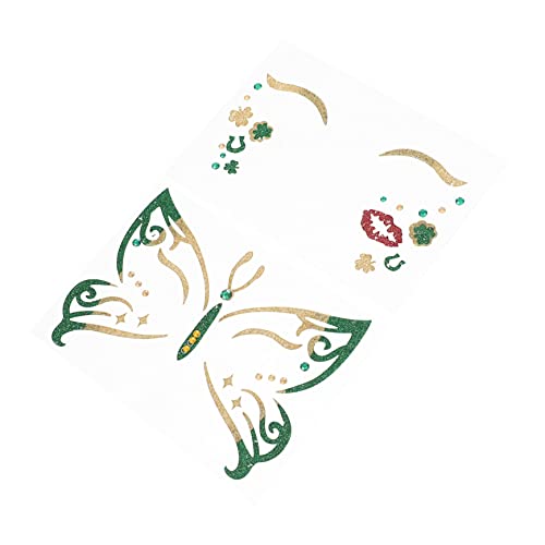 IWOWHERO 2 Stück Patricks Day Festival Dekorationen Temporäre Gesichtsaufkleber Jungen Und Mädchen Temporäre Aufkleber von IWOWHERO