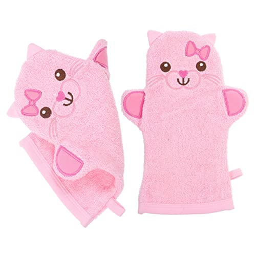 IWOWHERO 2stücke Pack Cartoon Badehandschuhe Körperwaschlappen Rückenschrubbhandschuhe Peelinghandschuhe Massagehandschuhe Duschhandschuhe Junge Mädchen Badehandschuhe von IWOWHERO