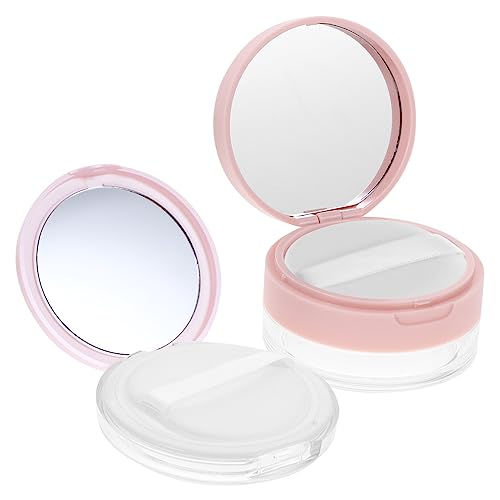IWOWHERO 2stücke Leere Kissen Kompakt Fall Kleine Make-up Behälter Kompakt Behälter Mit Spiegel Für Loosen Puder Körperpuder Reisen von IWOWHERO