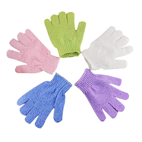 IWOWHERO 2stücke Peeling-badehandschuhe Aus Nylon Duschhandschuhe Für Körperpeeling Praktische Kordel Zum Aufhängen Waschbar Und Schnelltrocknend Geeignet Für Männer Frauen Und Junge von IWOWHERO