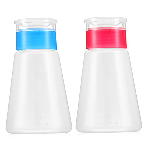 IWOWHERO 2stücke Pumpflaschenspender Mit Push-down-pumpe Wiederverwendbare Flaschenpumpe Für Nagellackentferner Und Make-up-entferner Auslaufsicher Und Einfach Zu Bedienen von IWOWHERO