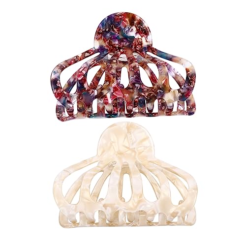 IWOWHERO 2stücke Rutschfeste Große Haarklammer Frauen Haar Styling Zubehör Haarkralle Für Dünnes Und Dickes Haar von IWOWHERO