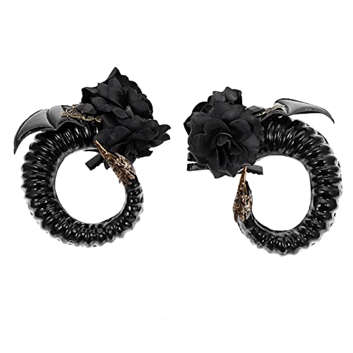 IWOWHERO 2stücke Stilvoller Haarschmuck Gothische Teufelshörner Haarspangen Für Frauen Accessoire Für Party Cosplay Und Besonderen Anlässe Atemberaubendes Headwear Mit Kreativem Design von IWOWHERO
