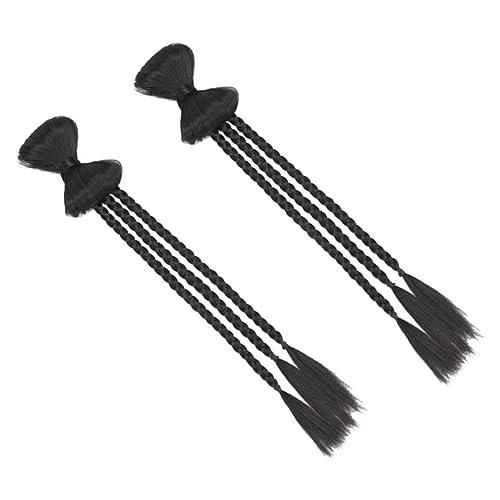 IWOWHERO 2stücke Zwei Bogen Geflochtene Haarverlängerung Pferdeschwanz Verlängerung Synthetische Geflochtene Haarteile Perücke Für Frauen Für Partys Halloween Cosplay von IWOWHERO