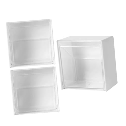 IWOWHERO Platzsparender -organizer 3-teilig Wandhalterung Wattestäbchenbox Wattepad- Make-up-organizer Für Den Schminktisch von IWOWHERO