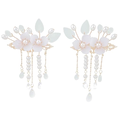 IWOWHERO 3paare Vintage Blüten Haarspangen Mit Quasten Chinesischer Stil Haarschmuck Teiliges Für Hochzeiten Feste Und Alltag Antike Frisuren Für Frauen von IWOWHERO