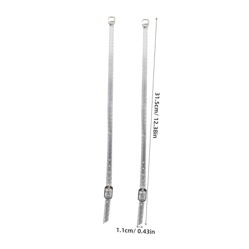 IWOWHERO 3 Paare Verstellbare PU Knöchelriemen für Damen Rutschfeste Schuhriemen für High Heels Komfortable Abnehmbare Schnürsenkel für Sandalen und Kleiderschuhe in Gold Silber Schwarz von IWOWHERO