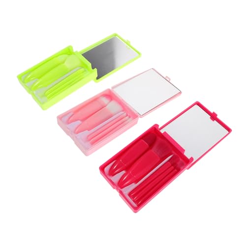IWOWHERO 3 Sätze Reise-make-up-pinsel mit Spiegel Tragbare Multifunktionale Kosmetikpinsel in Magenta und Neon Grün Weiche Hochdichte Borsten für Concealer Foundation Lidschatten und Puder IWOWHERO 3 Sätze Reise-make-up-pinsel mit Spiegel Tragbare Multifunktionale Kosmetikpinsel in Magenta und Neon Grün Weiche Hochdichte Borsten für Concealer Foundation Lidschatten und Puder von IWOWHERO