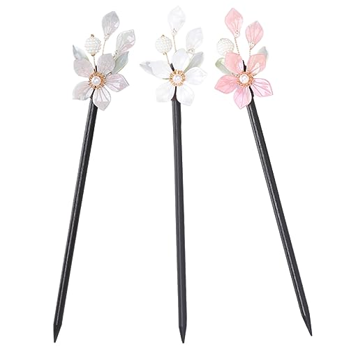 IWOWHERO 3stücke Chinesische Haarstäbchen Teiliges Holz-haaraccessoire Dekorative Haarnadeln Für Elegante Hochsteckfrisuren Vintage Haarschmuck Für Damen von IWOWHERO