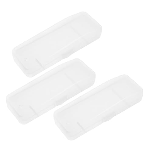IWOWHERO 3 Stück Aufbewahrungsbox Für Messerhalter Rasierer-zubehör-bit Organizer-Abdeckung Für Reiserasierer Entsorgungsbehälter Für Rasierklingen Messerträger Vseebox Transparent Plastik von IWOWHERO