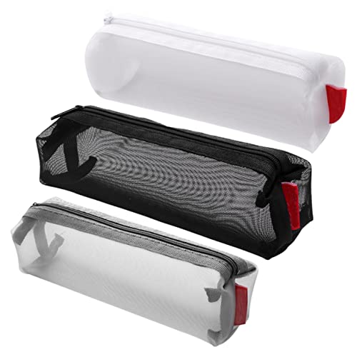 IWOWHERO 3stücke Große Kapazität Federmäppchen Tragbare Stift-aufbewahrungstaschen Für Schulbedarf Vielseitige Organizer Für Schüler Und Bürobedarf Zufällige Farben von IWOWHERO