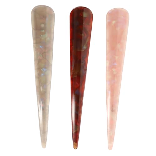 IWOWHERO 3stücke Große Haarklammern Aus Acryl Für Damen Rutschfeste Haarspangen Für Dickes Und Rosa Braun Und Haarschmuck Für Hochzeiten Partys Und Besondere Anlässe von IWOWHERO