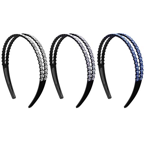 IWOWHERO 3St Gezahnter Wasserbohrerbügel Kristall Stirnband braut haarschmuck geschenke Haarreifen Strass Kristallzähne Haarband Kopfschmuck kleines Mädchen Kopfbedeckung von IWOWHERO