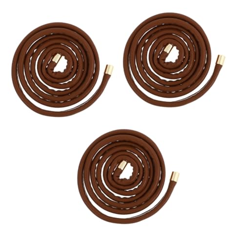 IWOWHERO 3stücke Kreative Pu Leder Haargummis Mit Verstellbarem Aluminiumdraht Ponytail Haargummis Für Damen Für Alltägliche Frisuren Und Hochsteckfrisuren Elegantem von IWOWHERO