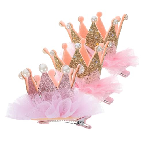 IWOWHERO 3stücke Krone Haarschmuck Für Mädchen Elastische Blumenkrone Kopfbedeckung Haarnadeln Für Mädchen Party Festival Alltag Haarschmuck von IWOWHERO